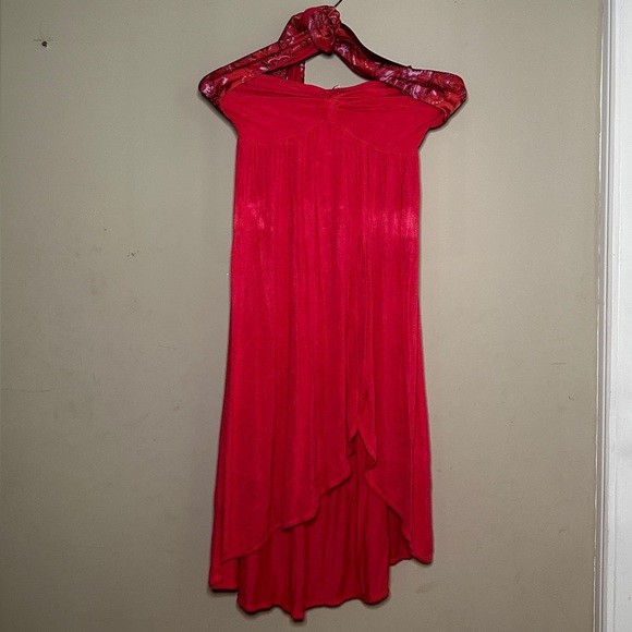 SOLD! Coral Y2K Sweetheart Halter Top/Dress; Size Small - Picture 4 of 8